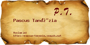 Pascus Tanázia névjegykártya